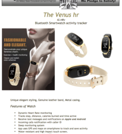 The Venus hr Bluetooth Smartwatch activity tracker