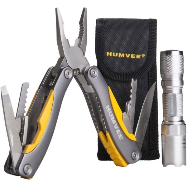 Humvee 14-tool Multi Plier, and 1/2 Watt Ultra Bright LED Flashlight