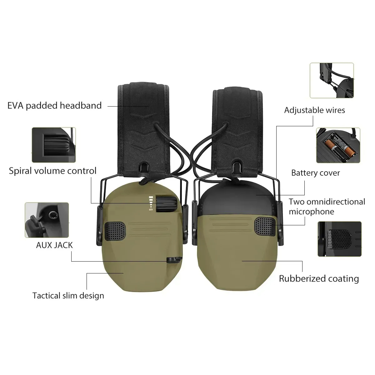 Slim Electronic Shooting Earmuff - Image 2