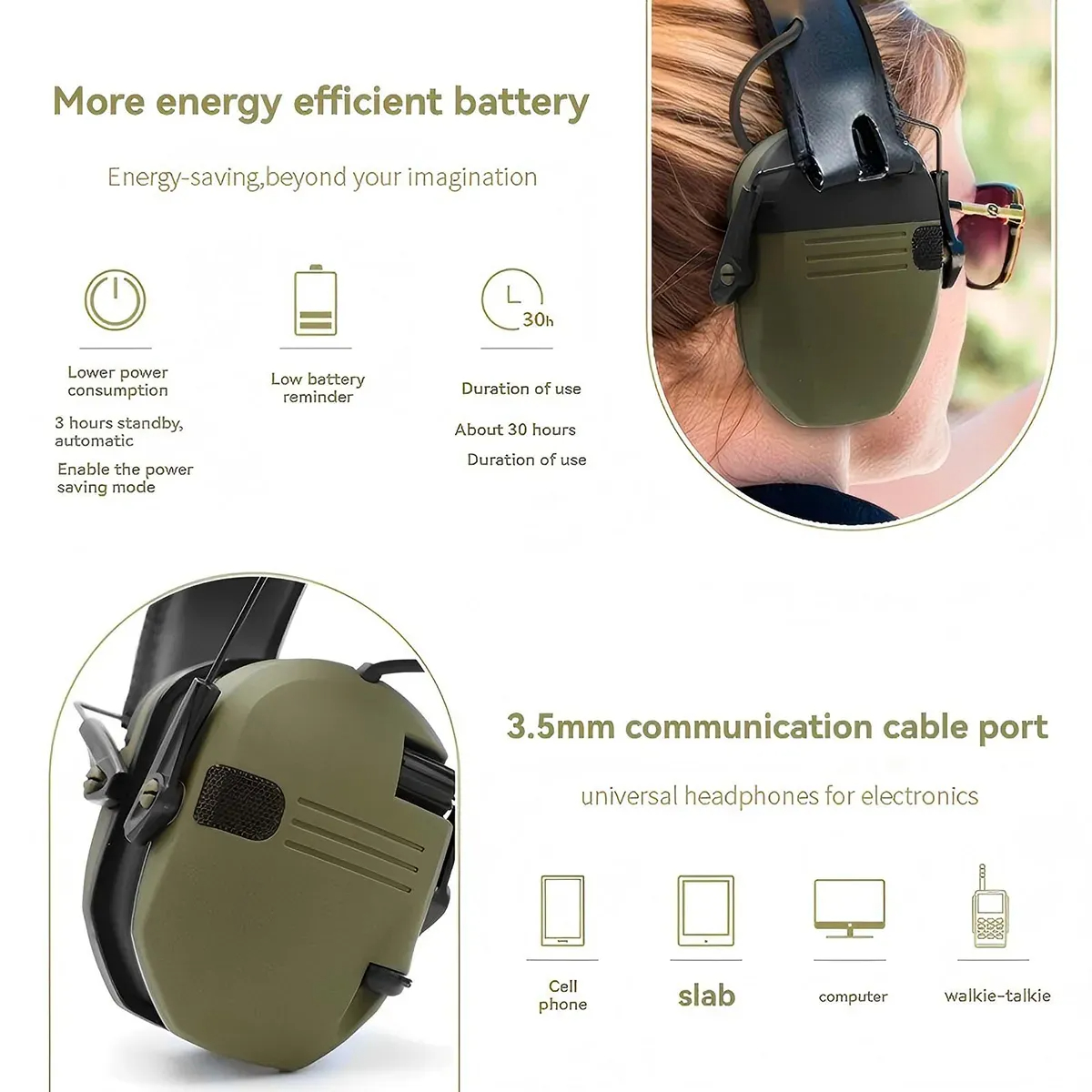 Slim Electronic Shooting Earmuff - Image 5